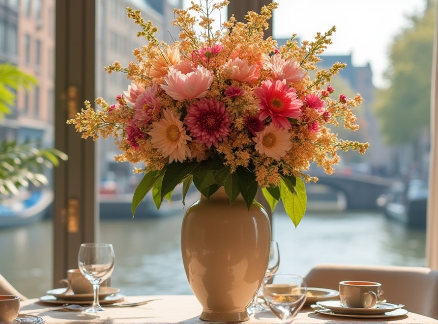 Zijden bloemen pop up